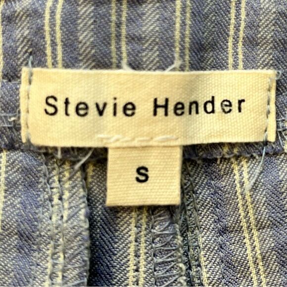 Stevie Hender Blue Striped Linen Pants - Picture 13 of 13